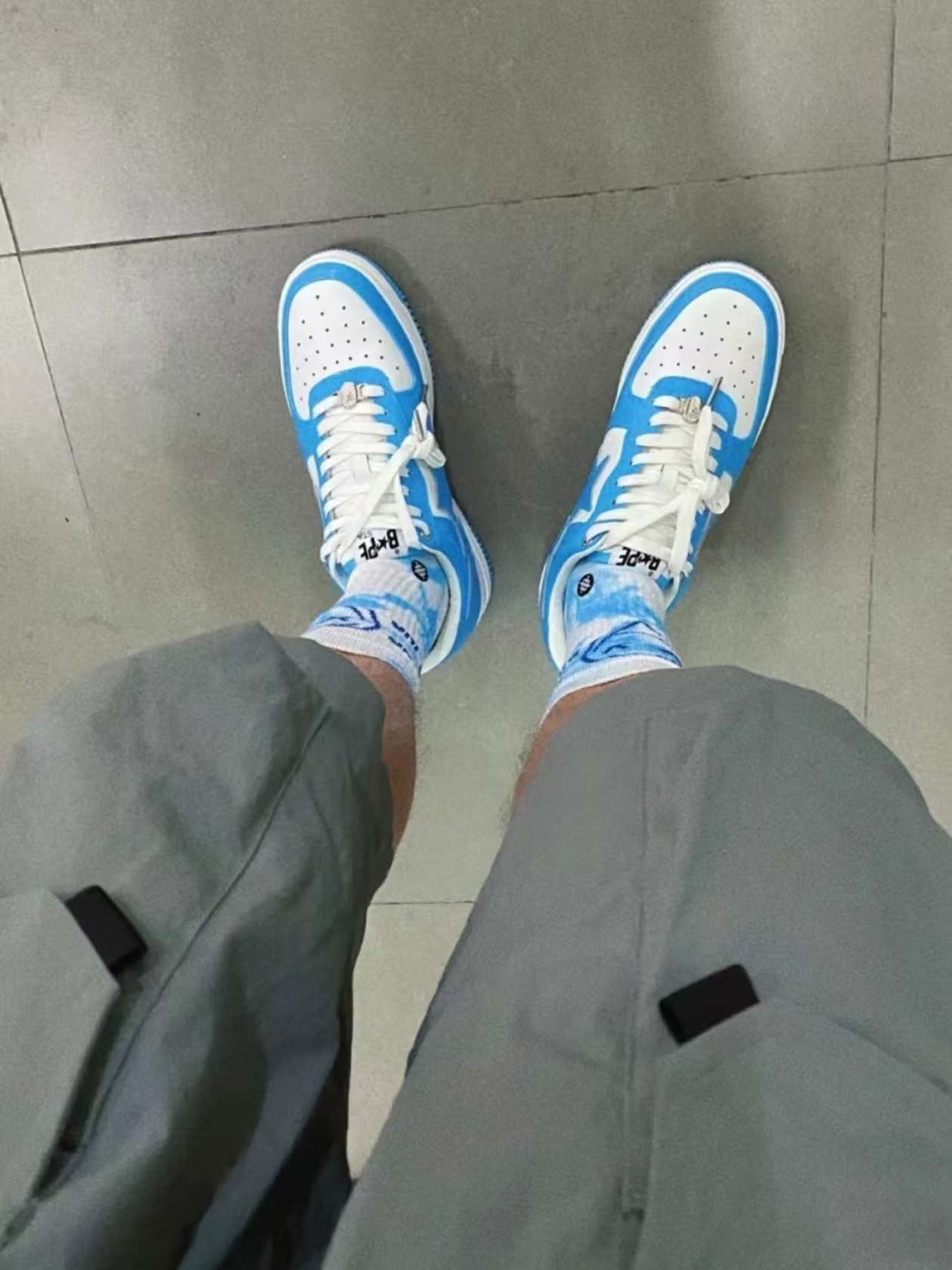 Bape Sk8 Sta Low Patent Leather White Blue Reps Sneaker 1G70-109-0015 review 0