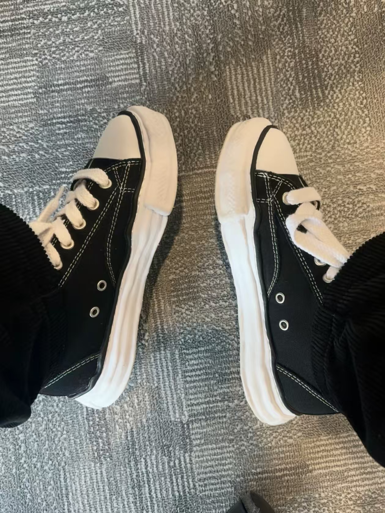 Rsnow Maison Mihara Yasuhiro Peterson OG Sole Canvas Low Black NO.722 A01FW702 review Diaz