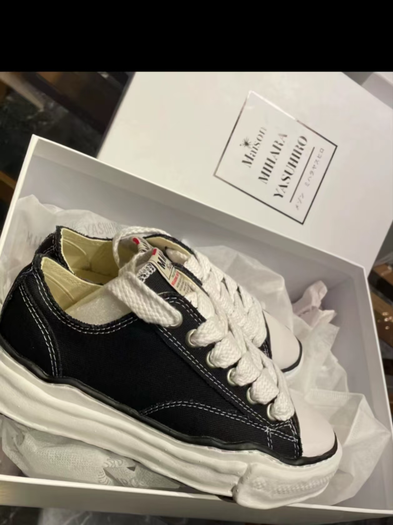 Rsnow Maison Mihara Yasuhiro Peterson OG Sole Canvas Low Black NO.722 A01FW702 review Joe