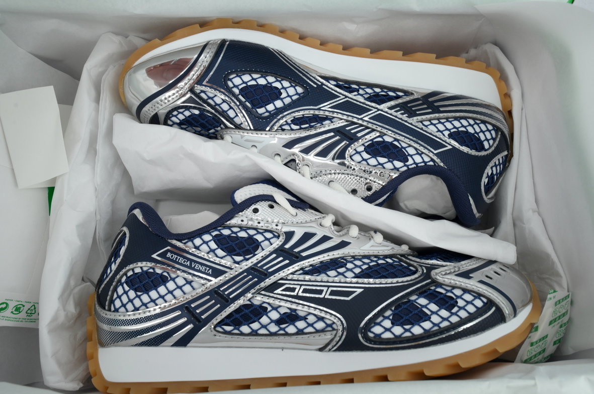Bottega Veneta Orbit Sneaker Deep Blue Silver review Damon Williams