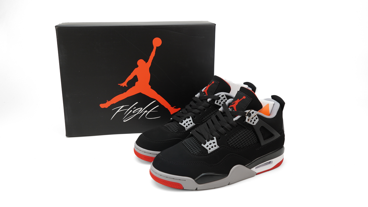 RSNOW Air Jordan 4 Retro Bred Fake | Jordan 4s Bred Cheap Reps For Sale