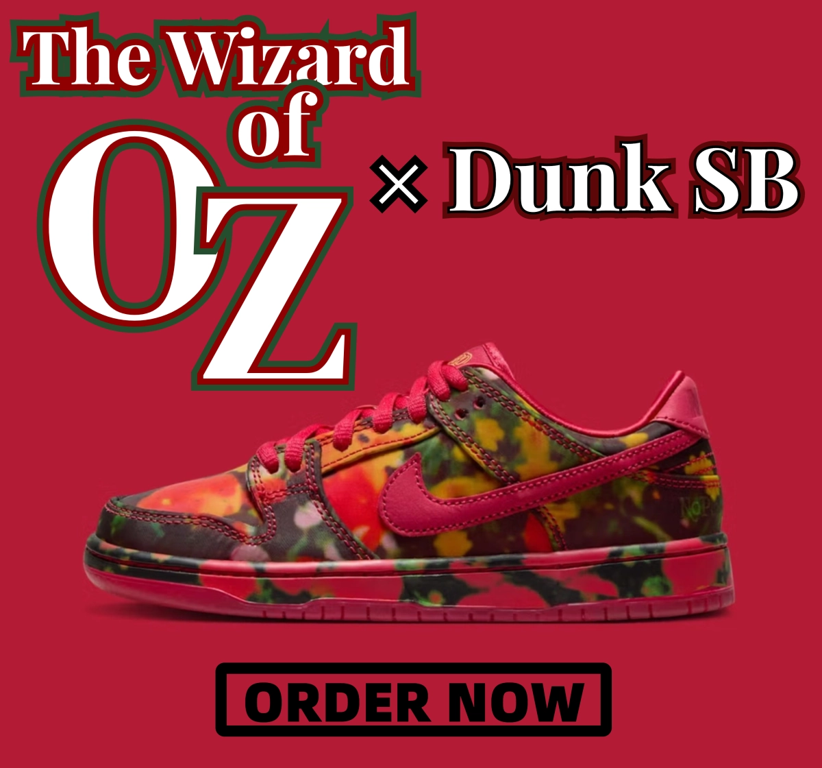 The Wizard of Oz x Dunk Low SB Poppy Field 