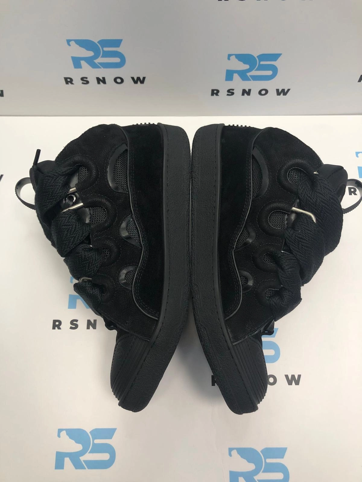 RSNOWSHOES QC | Lanvin Leather Curb Triple Black FU-SKDK12-DRAG-P252947