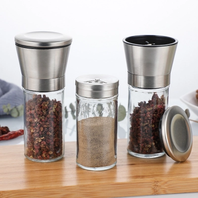 House Used Food Grinders Glass Material Pepper Grinder 01