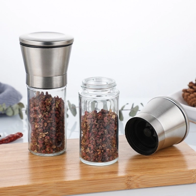 House Used Food Grinders Glass Material Pepper Grinder 02