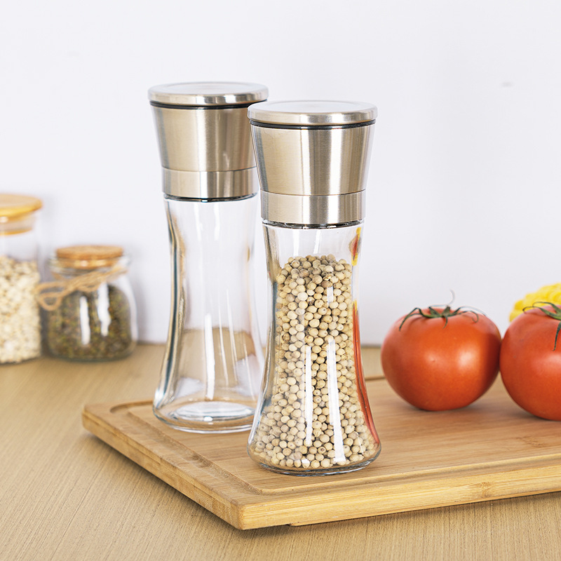 Pepper Grinder Manual Glass Grinder Sichuan Pepper Stainless Steel Ceramic Core Seasoning And Sprinkling Bottle
