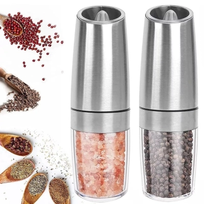 Electric induction pepper mill set Electric grinder Pepper grinder rock salt grinder set 01