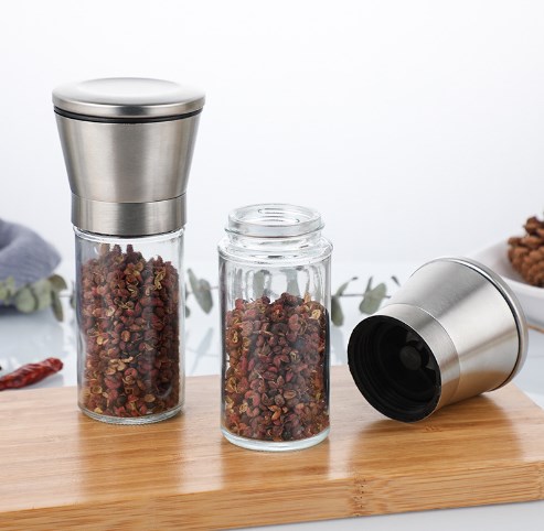 Home Grinder Black pepper sea salt Mung bean millet grater Ceramic core kitchen manual grinding bottle