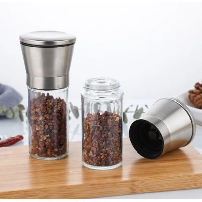Home Grinder Black pepper sea salt Mung bean millet grater Ceramic core kitchen manual grinding bottle 02