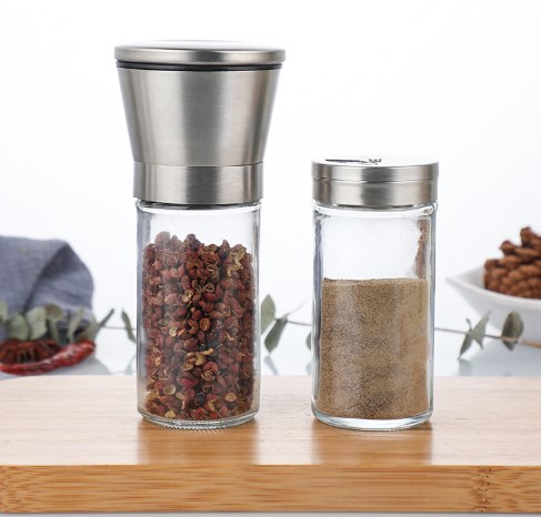 Home Grinder Black pepper sea salt Mung bean millet grater Ceramic core kitchen manual grinding bottle