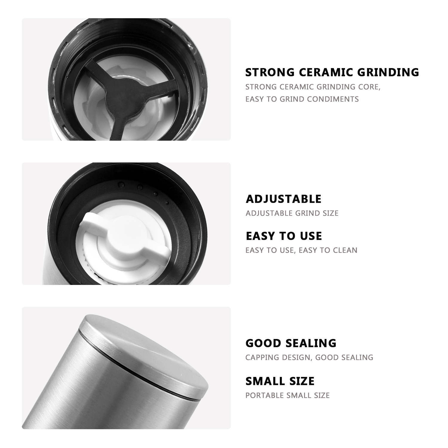 Stainless Pepper grinder steel  pepper mill set grinder