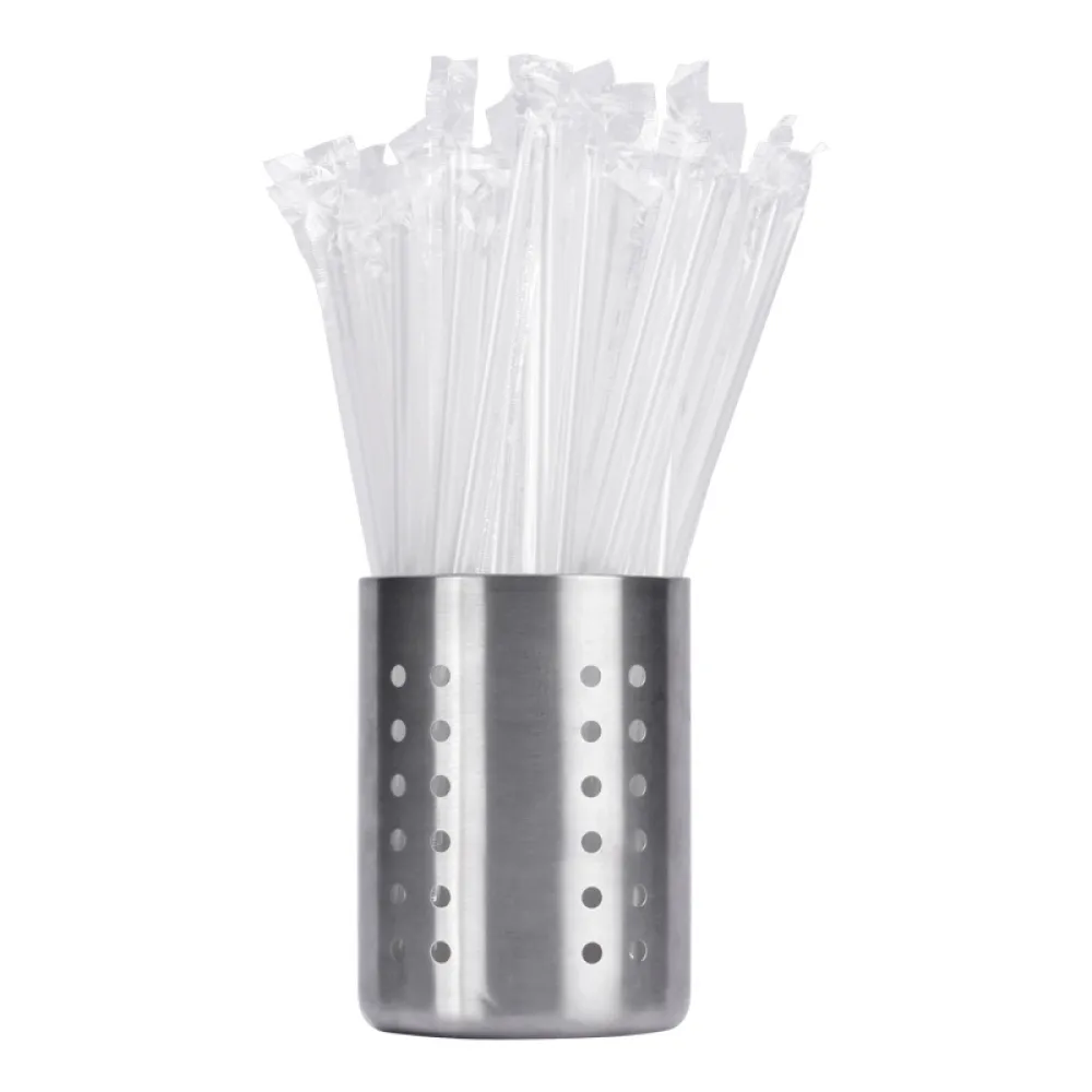 Disposable Straw Independent Packaging Milk Tea PP Clear Straight Tube Thick Straw