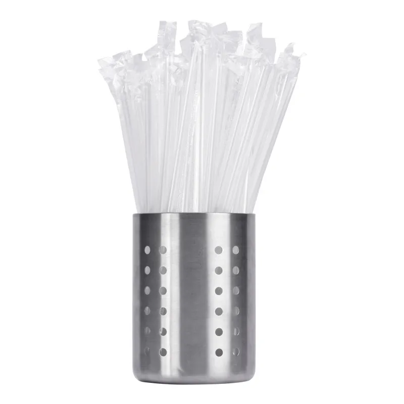 Disposable Straw Independent Packaging Milk Tea PP Clear Straight Tube Thick Straw
