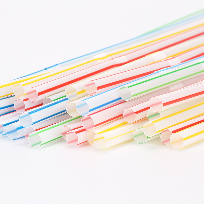 Disposable Colorful Bendable Straws for Soy Milk Beverages Plastic Straws Food Grade PP Straws