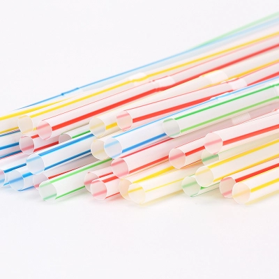Disposable Colorful Bendable Straws for Soy Milk Beverages Plastic Straws Food Grade PP Straws 01