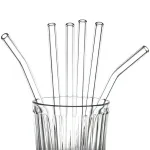 High Borosilicate Transparent Glass Straw Heat-Resistant Durable Non-Disposable Straw