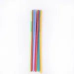 Colorful Black and White Transparent Art Straws Disposable Bendable Plastic Straws