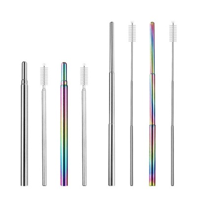 New Style Creative Stainless Steel Telescopic Straws - Portable & Recyclable Round Straws | Factory Direct Sale 01