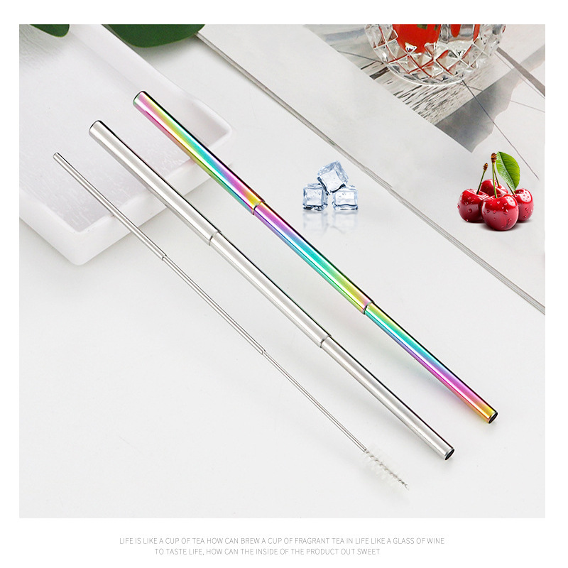 New Style Creative Stainless Steel Telescopic Straws - Portable & Recyclable Round Straws | Factory Direct Sale