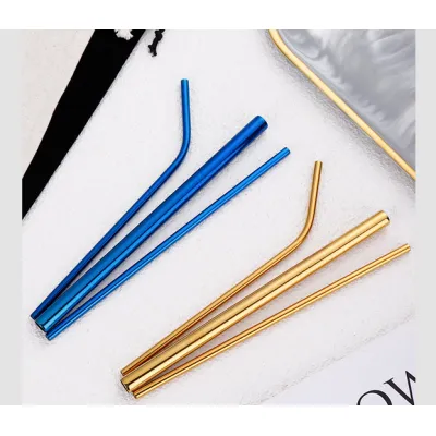 304 Stainless Steel Straws - Colorful, Custom Logo, Bulk 01