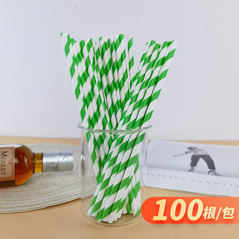  disposable straw disposable use wholesale for cafe milk tea with Spiral pattern