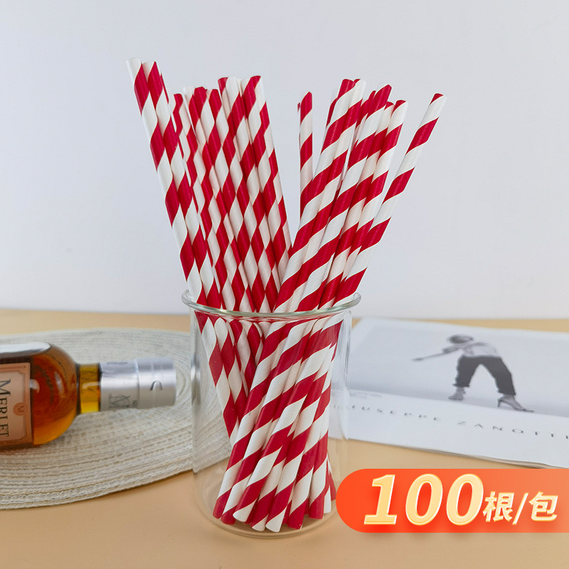  disposable straw disposable use wholesale for cafe milk tea with Spiral pattern