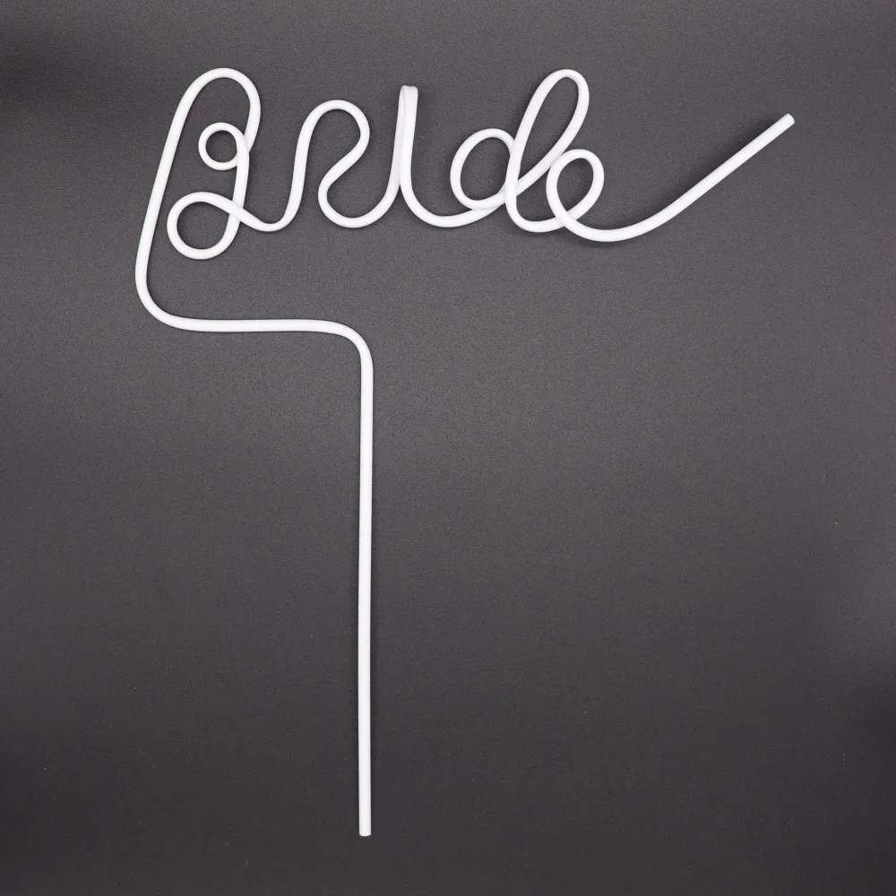 Bride Letter Straw