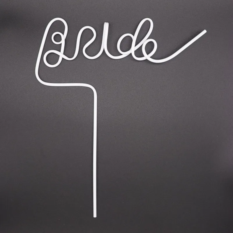 Bride Letter Straw