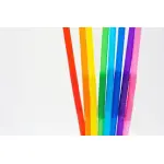 Color art long straw disposable DIY creative modeling straw DIY handmade