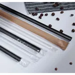 Compostable Straw Black Clear Long Straw Kraft Paper Material Straw