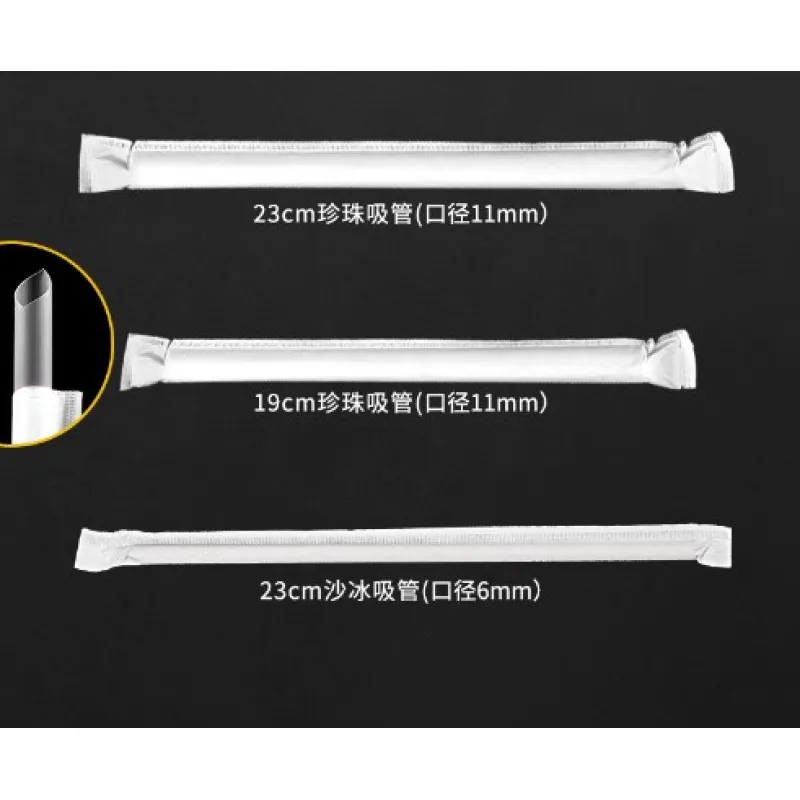 Compostable Straw Black Clear Long Straw Kraft Paper Material Straw