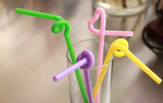 Disposable plastic straws for portable use