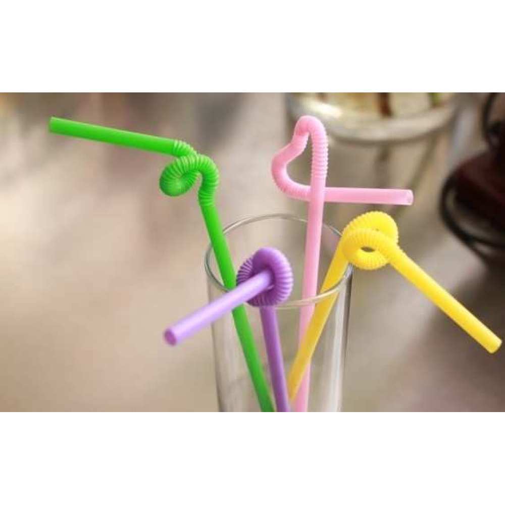 Disposable plastic straws for portable use