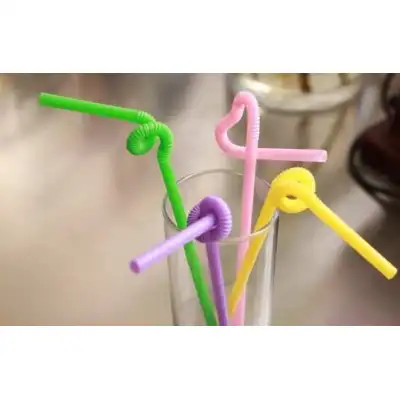 Disposable colored thin straws for drinking water 02