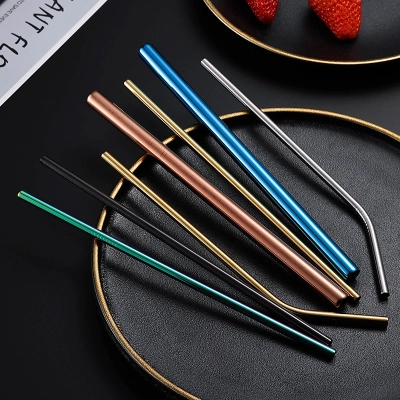 Metal straw disposable use wholesale for cold and warm drink 01
