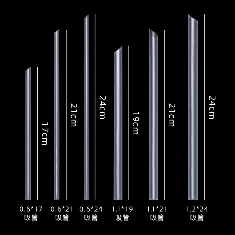 Plastic disposable straw milk tea cafe use wholesale