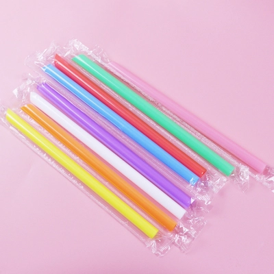 Rainbow straw disposable use wholesale for cafe milk tea 01