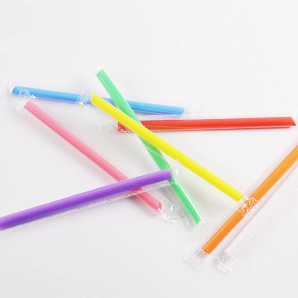 Rainbow straw disposable use wholesale for cafe milk tea