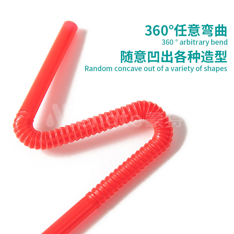 Rainbow straw disposable use wholesale for cafe milk tea different color