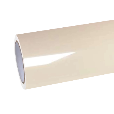Gloss Ivory White Car Vinyl Wrap PET 01