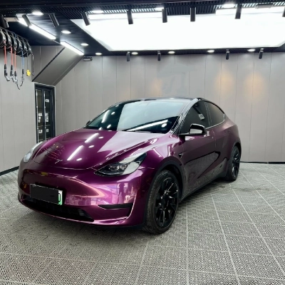 Gloss Metallic Lava Silver Car Vinyl Wrap PET 02