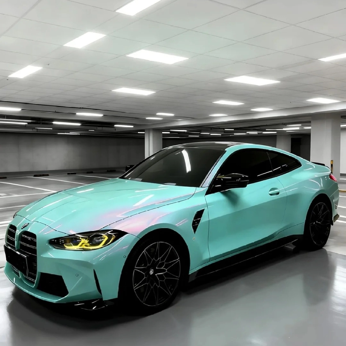 Gloss Metallic Tiffany Rose Car Vinyl Wrap PET