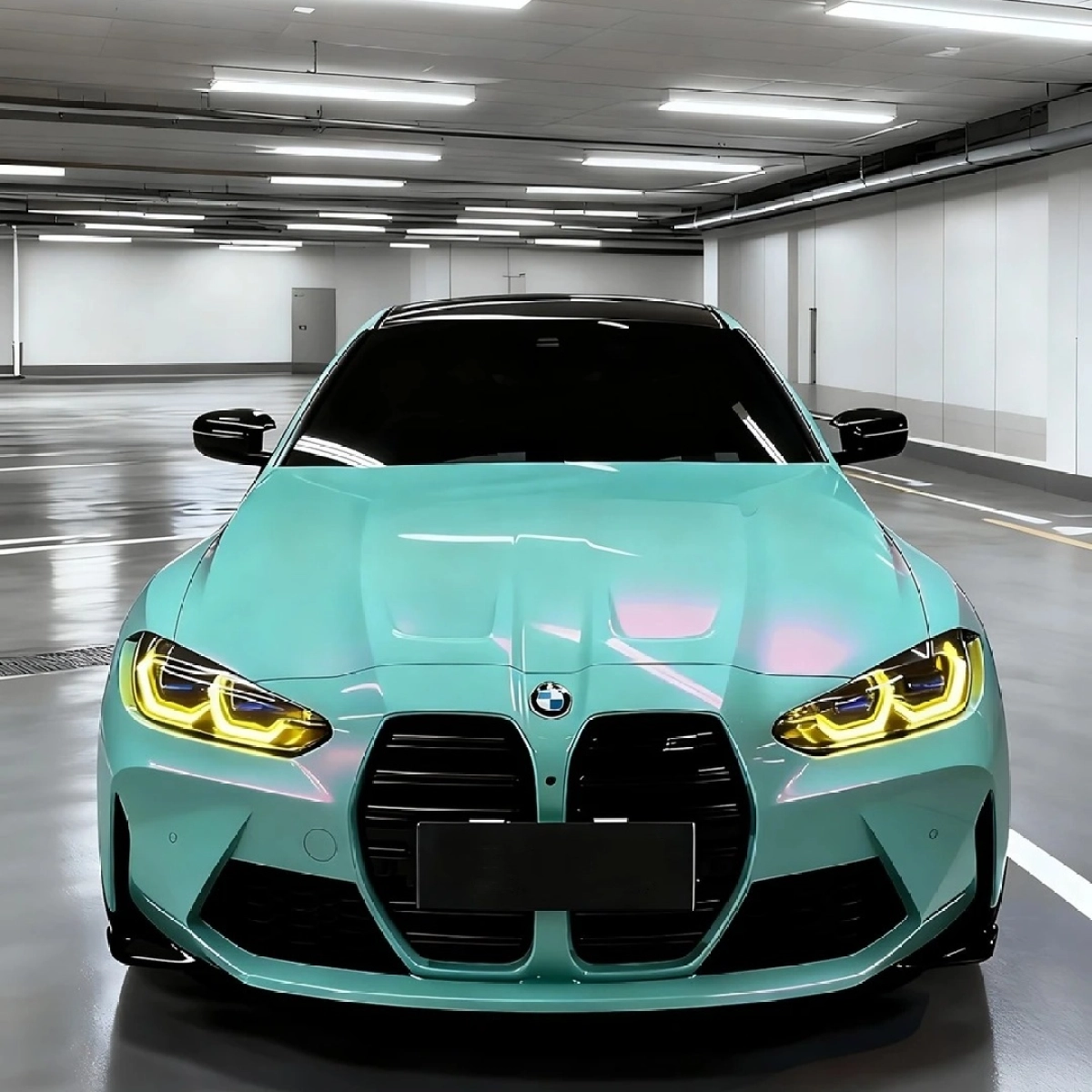 Gloss Metallic Tiffany Rose Car Vinyl Wrap PET