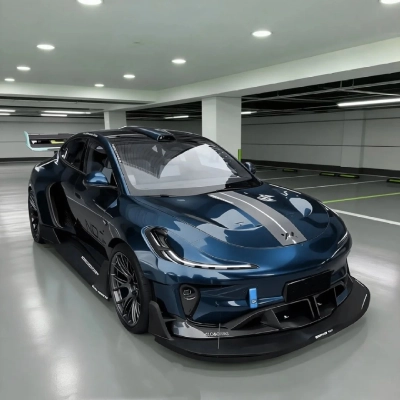 Gloss Starry Blue Car Vinyl Wrap PET 02