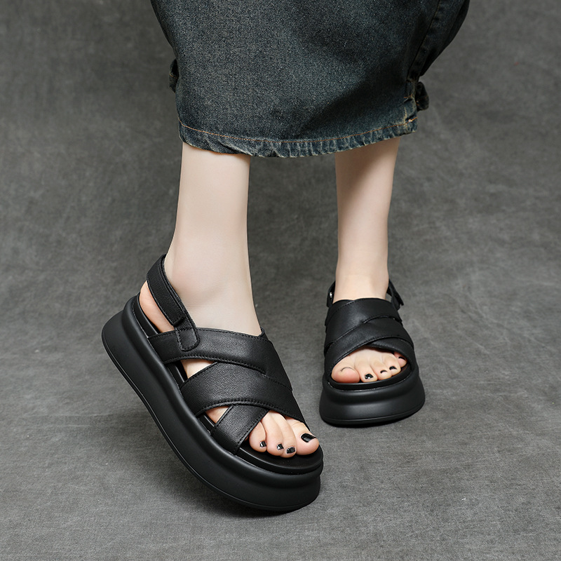 Newnkrvlt Fashion Summer Beach Sandals Black