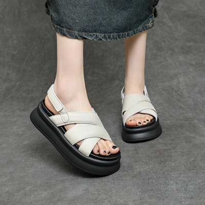 Newnkrvlt Fashion Summer Beach Sandals White  02