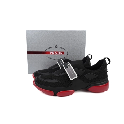 Prada Cloudbust Velcro sneakers Black and Red 02