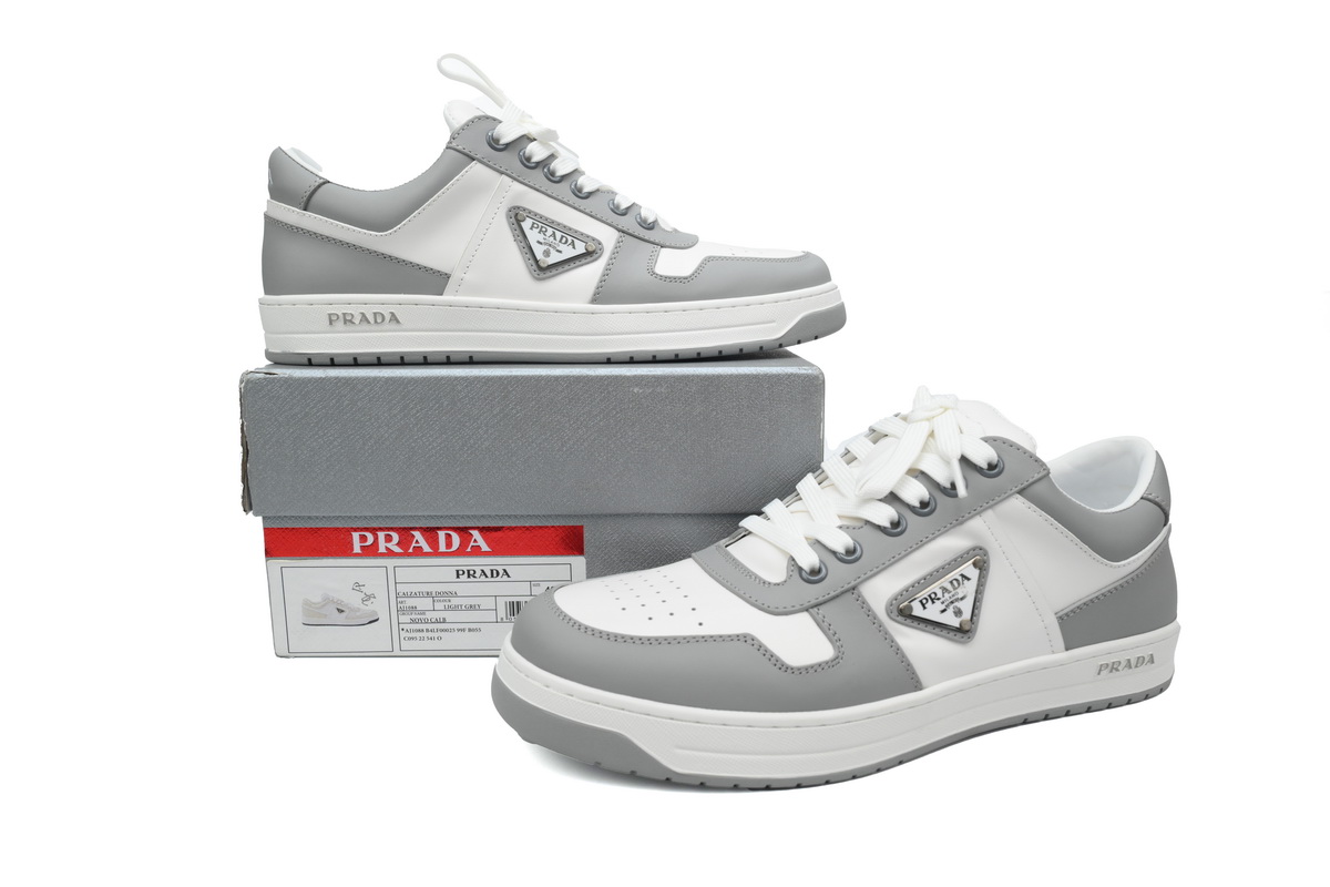 Prada Downtown Low Sneakers Grey White