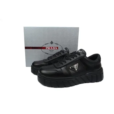 Prada Low-Top Sneakers Serrated Black 02