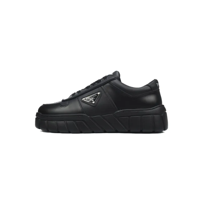 Prada Low-Top Sneakers Serrated Black